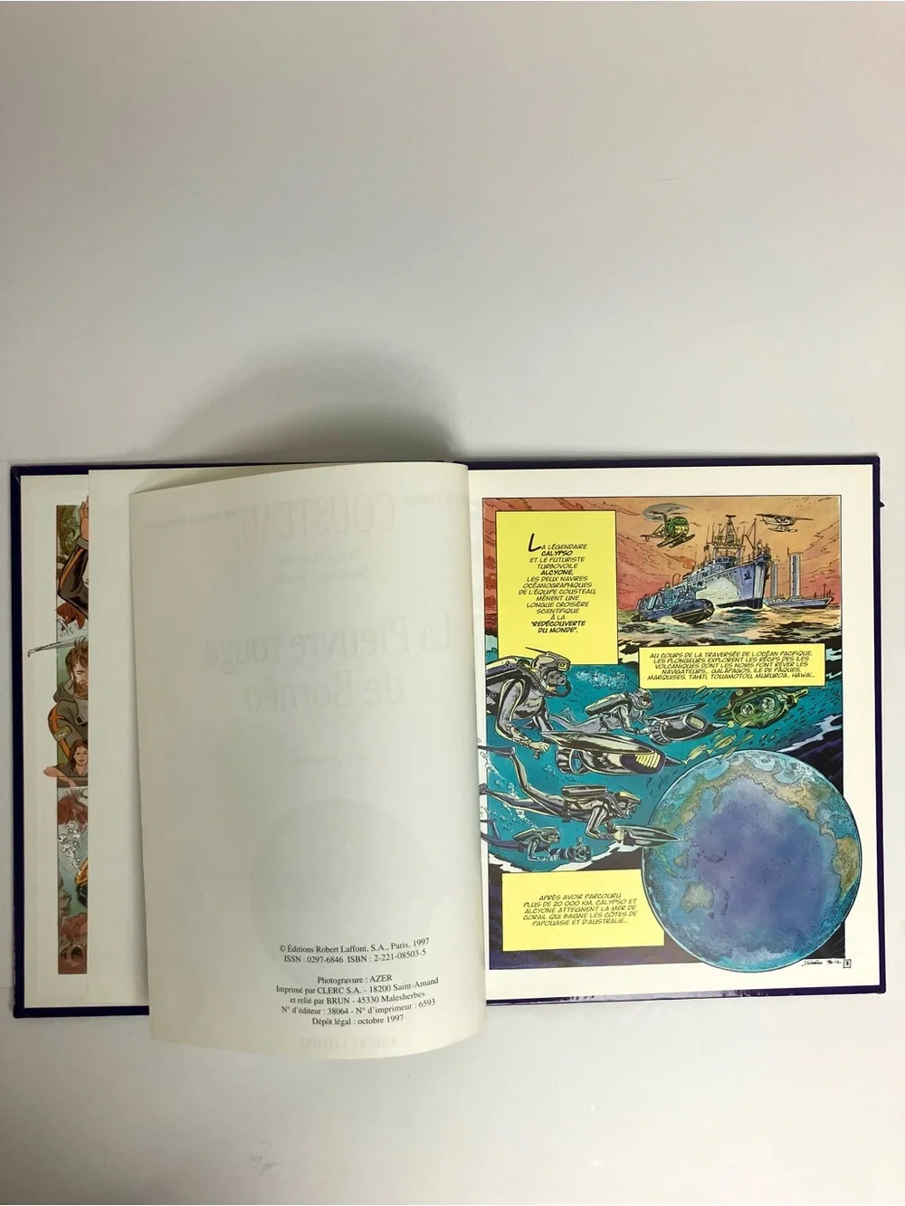 1997 La pieuvre rouge de Bornéo L'Aventure de l'équipe Cousteau en BD Livre Rare - Picture 6 of 17